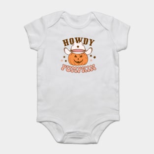 Howdy Pumpkin Halloween pumpkin Baby Bodysuit
